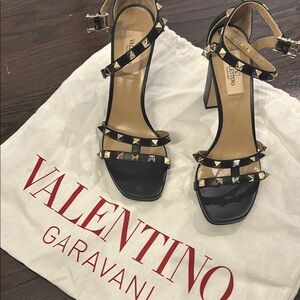 Valentino Garavani Black Rockstud Heels